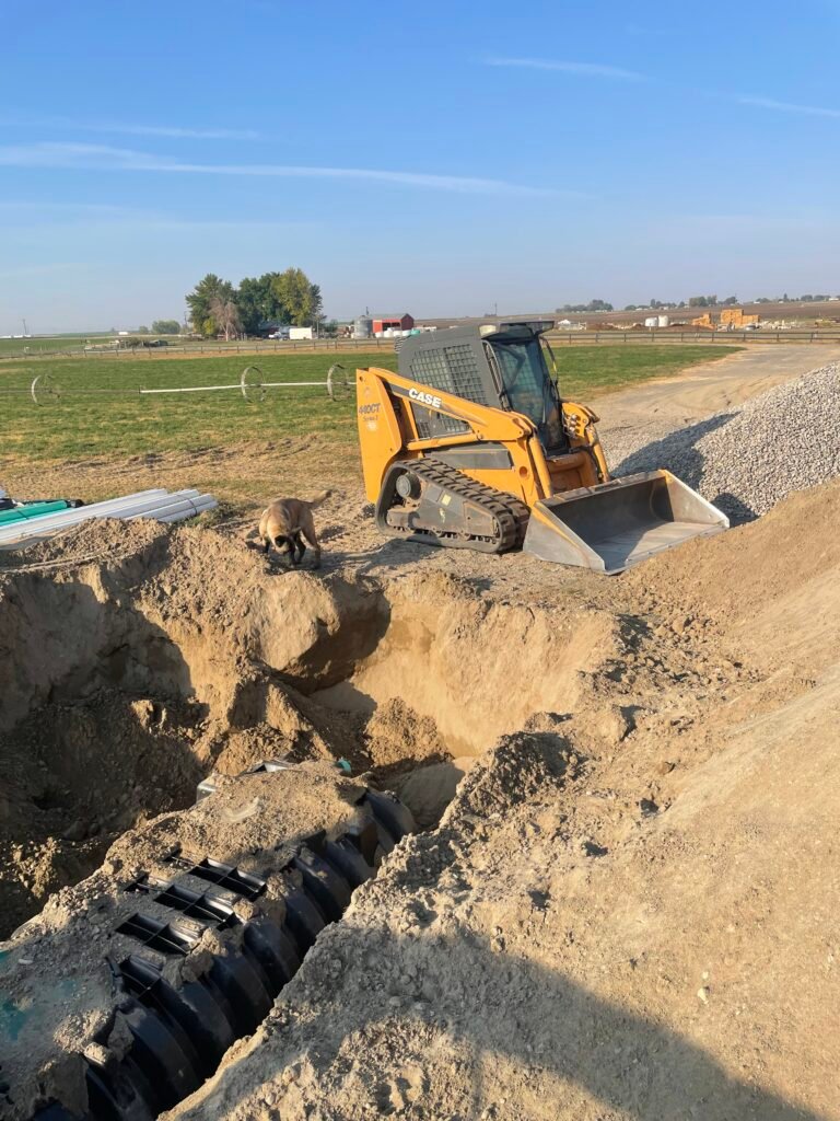 Site development and land use planning project with underground utility preparation coordinated by Barean Hilu LLC for property development in Kennewick and the Tri-Cities region of Eastern Washington.